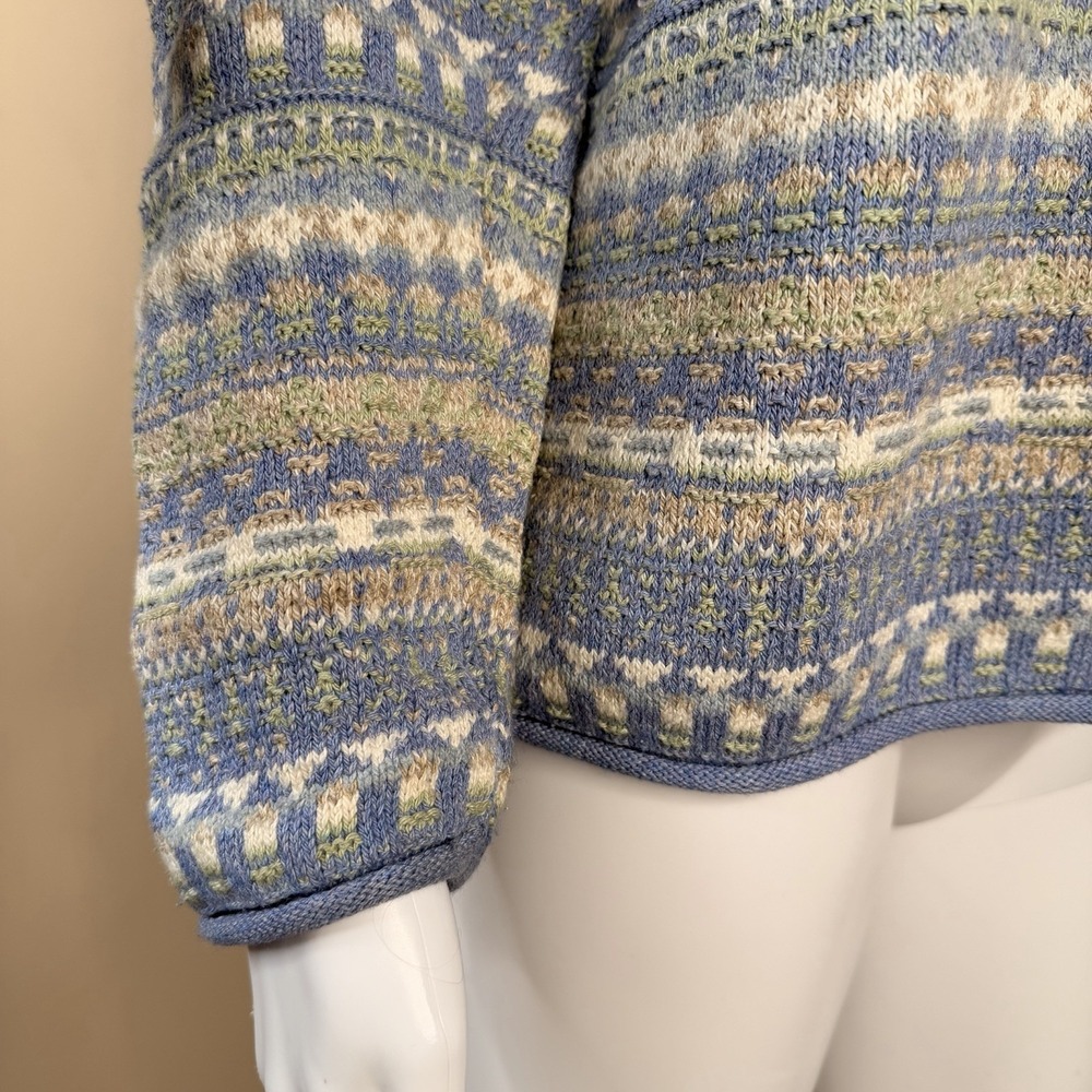 Vintage Alps Fine Womens Apparel Cardigan Sweater Made in USA Multicolor SZ-M - Picture 12 of 16